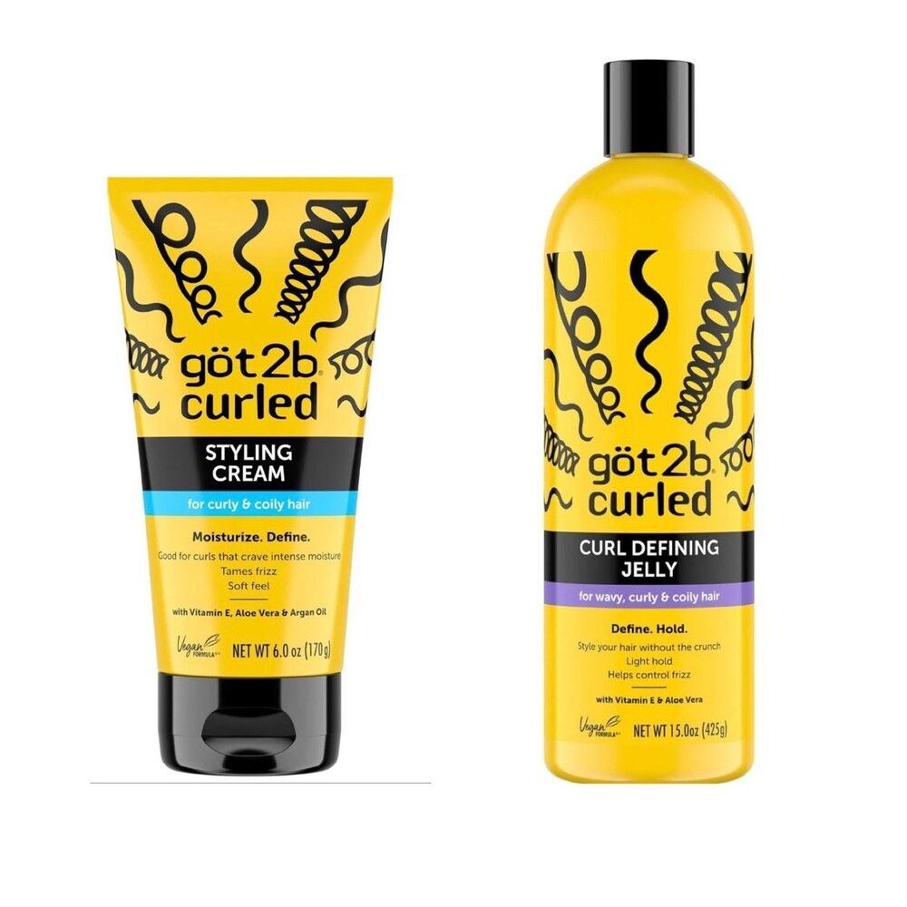Got2B Curled Styling Cream Curl Defining & Defining Jelly, Hair 6 oz, 15 oz